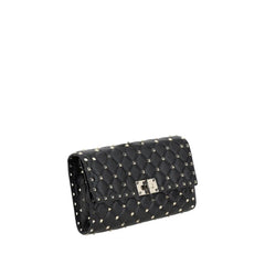 Valentino Garavani Black Lamb Ovis Aries Aries Shoulder Bag