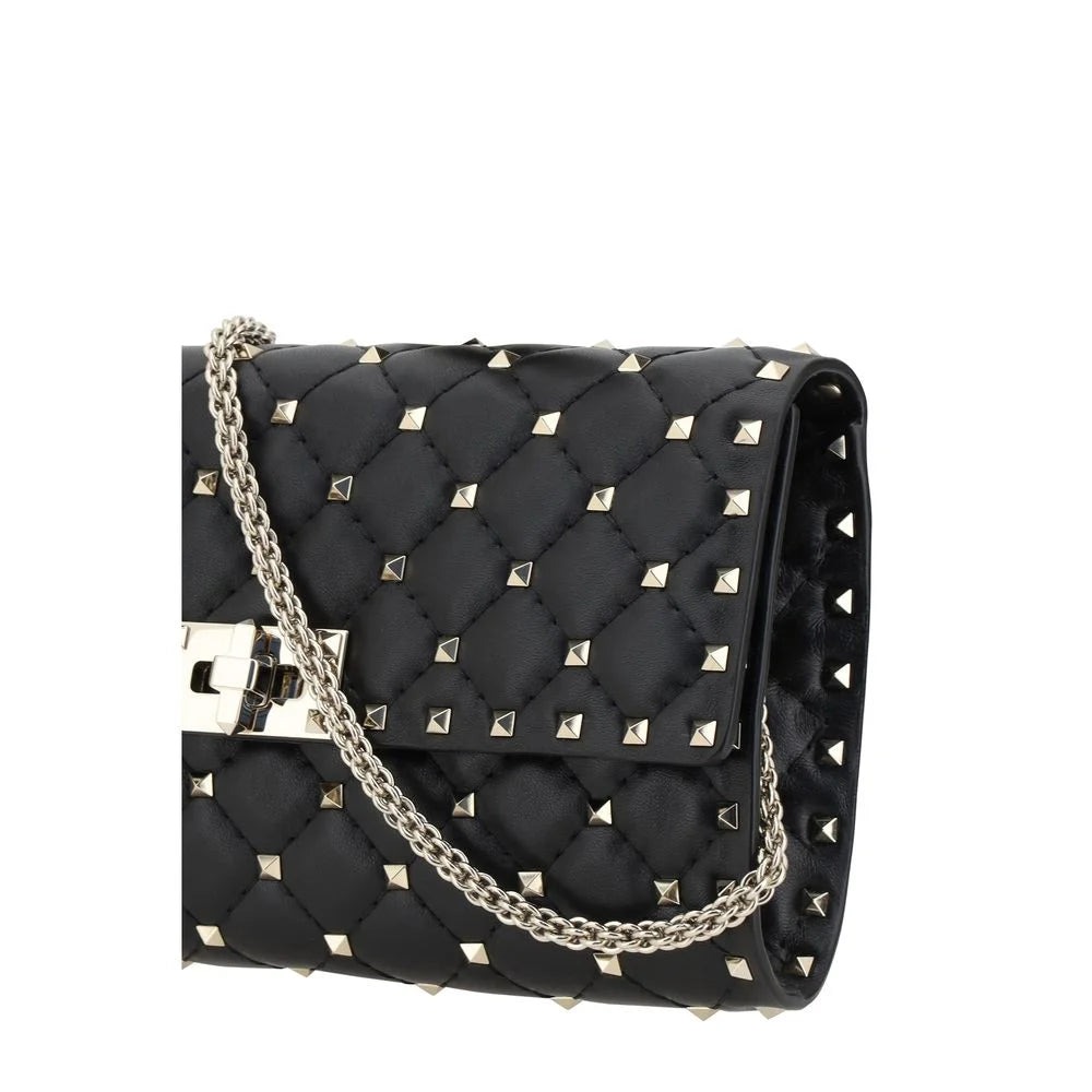 Valentino Garavani Black Lamb Ovis Aries Aries Shoulder Bag