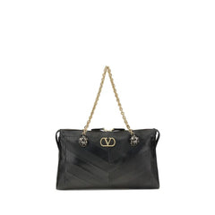 Valentino Garavani Black Lamb Ovis Aries Aries Shoulder Bag