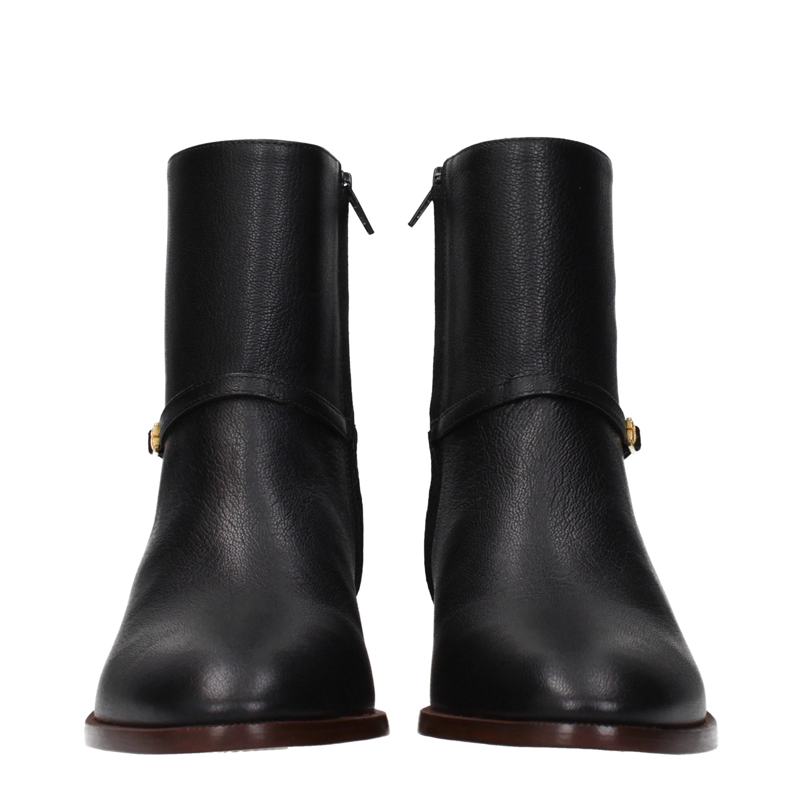 Valentino Garavani Black Leather Ankle Boots