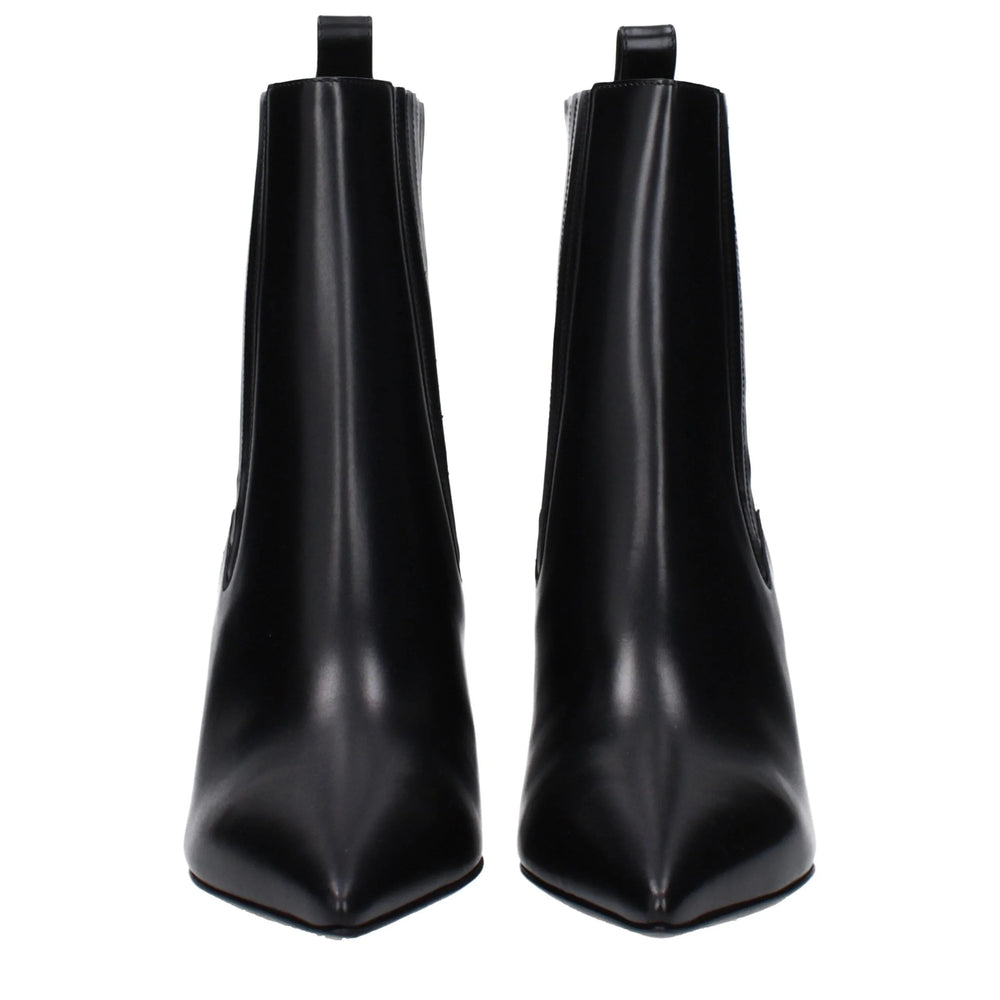 Valentino Garavani Black Leather Ankle Boots