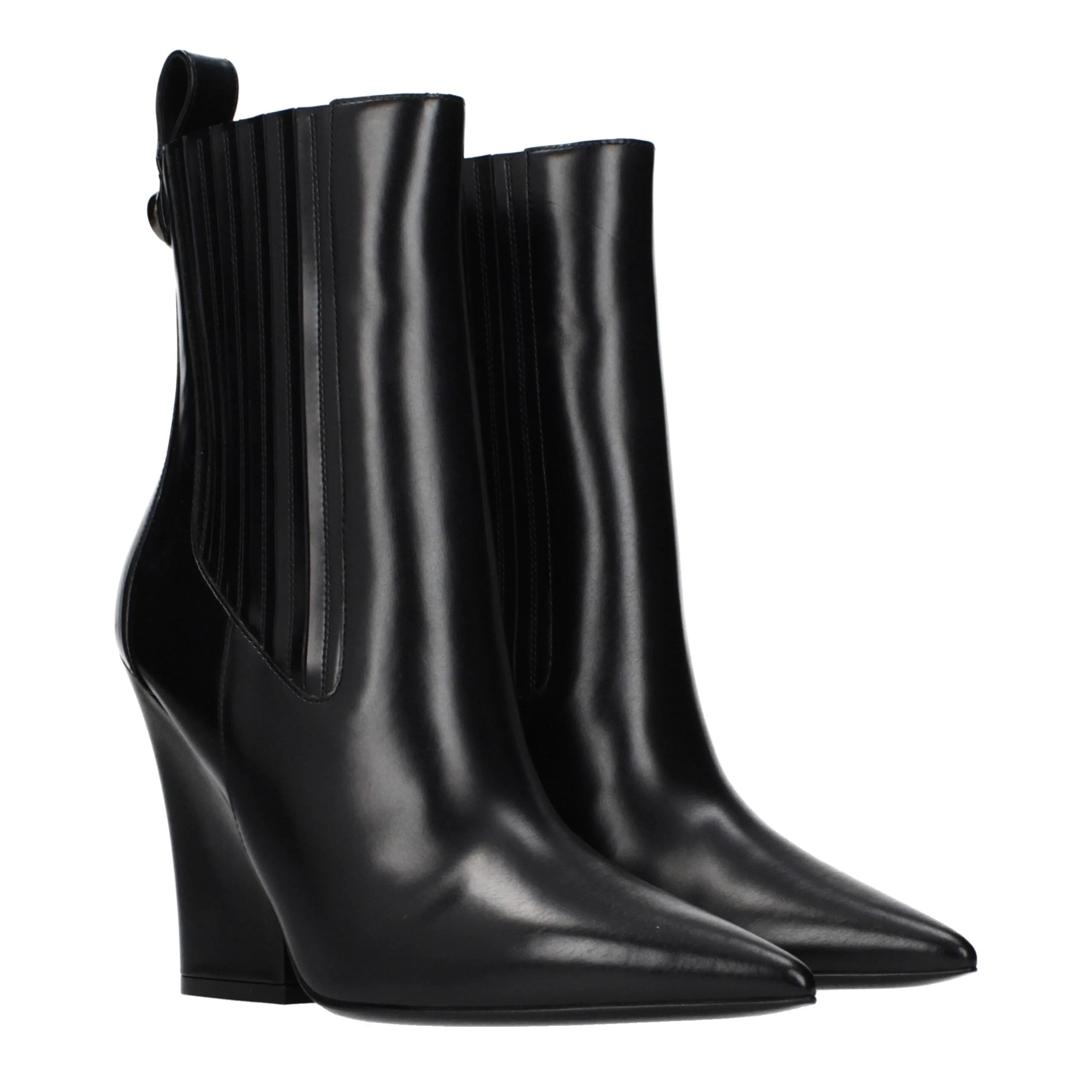Valentino Garavani Black Leather Ankle Boots