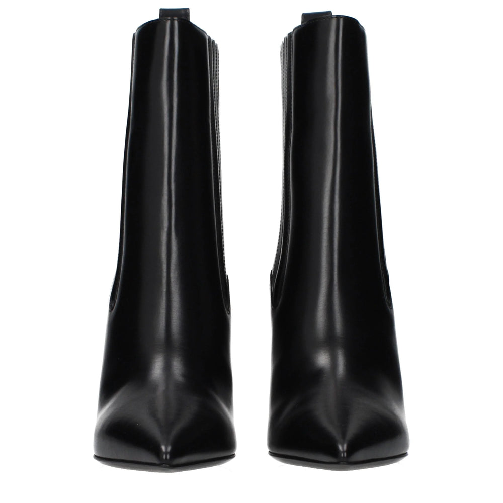 Valentino Garavani Black Leather Ankle Boots
