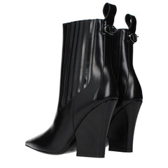 Valentino Garavani Black Leather Ankle Boots