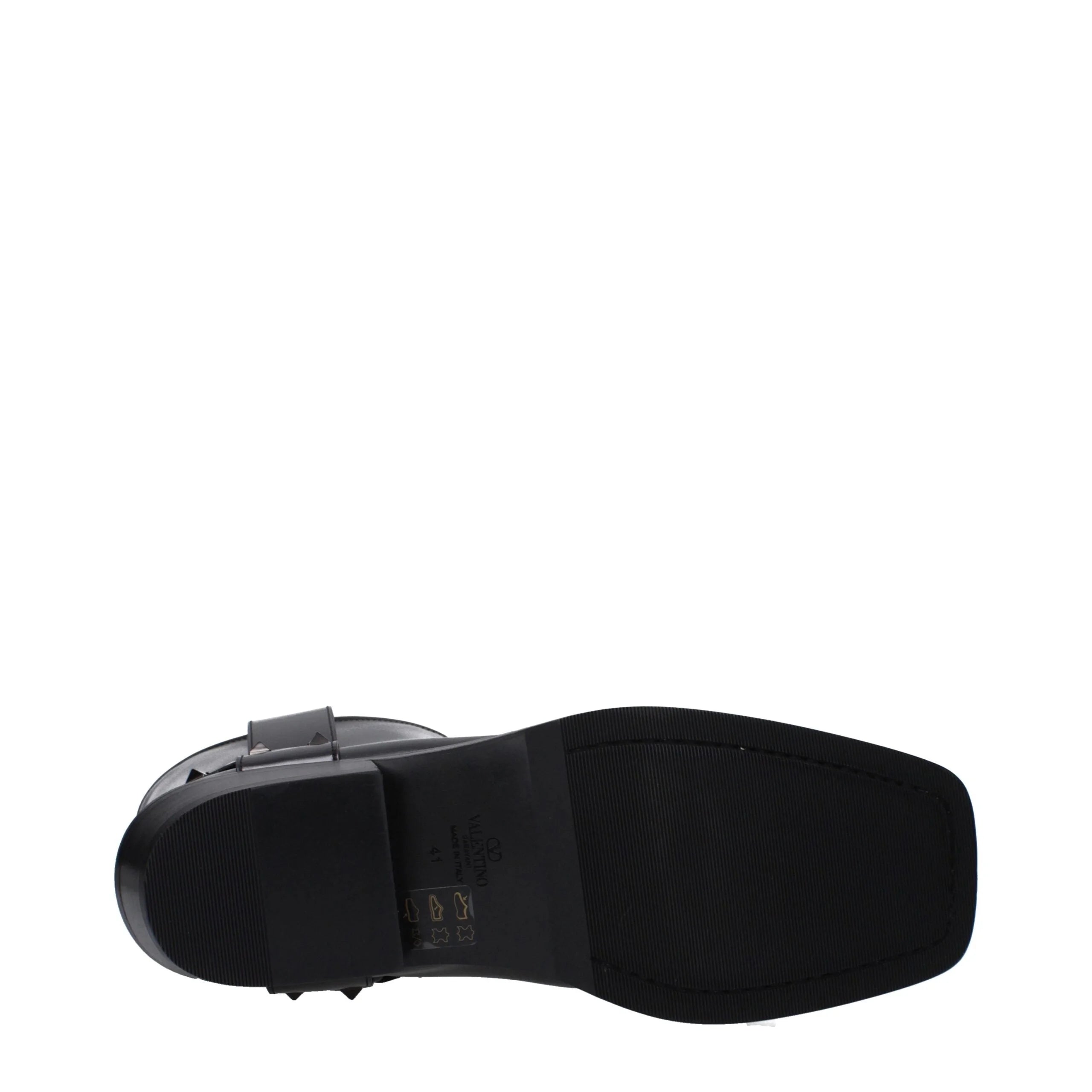 Valentino Garavani Black Leather Ankle Boots - EU41/US11