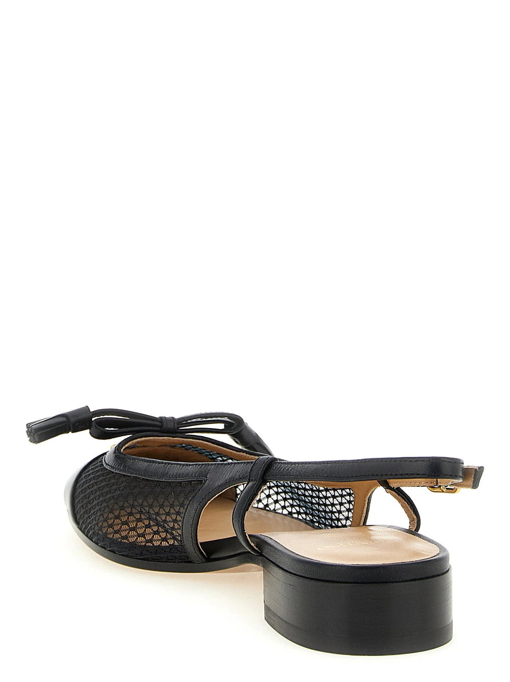 Valentino Garavani Black Leather Ballet Flats