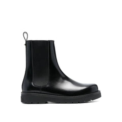 Valentino Garavani Black Leather Chelsea Boots