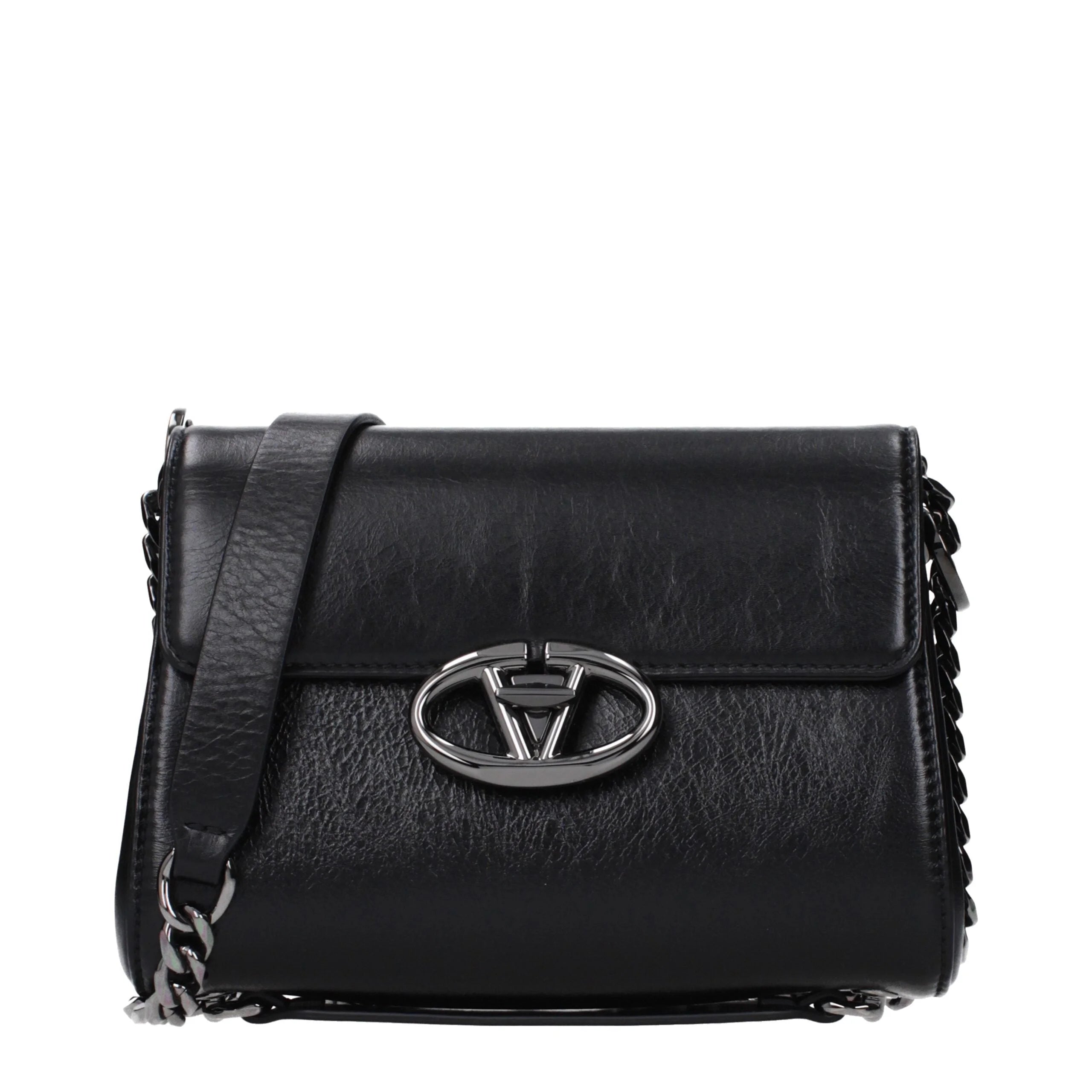 Valentino Garavani Black Leather Crossbody Bag
