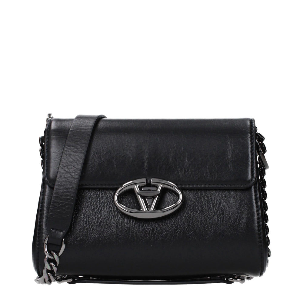 Valentino Garavani Black Leather Crossbody Bag