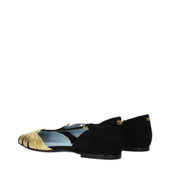 Valentino Garavani Black Leather Flat Sandals
