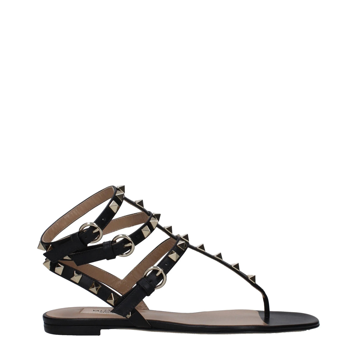 Valentino Garavani Black Leather Flip-Flop Sandals - EU36.5/US6.5