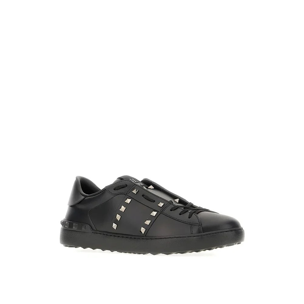 Valentino Garavani Black Leather Low Top Sneakers