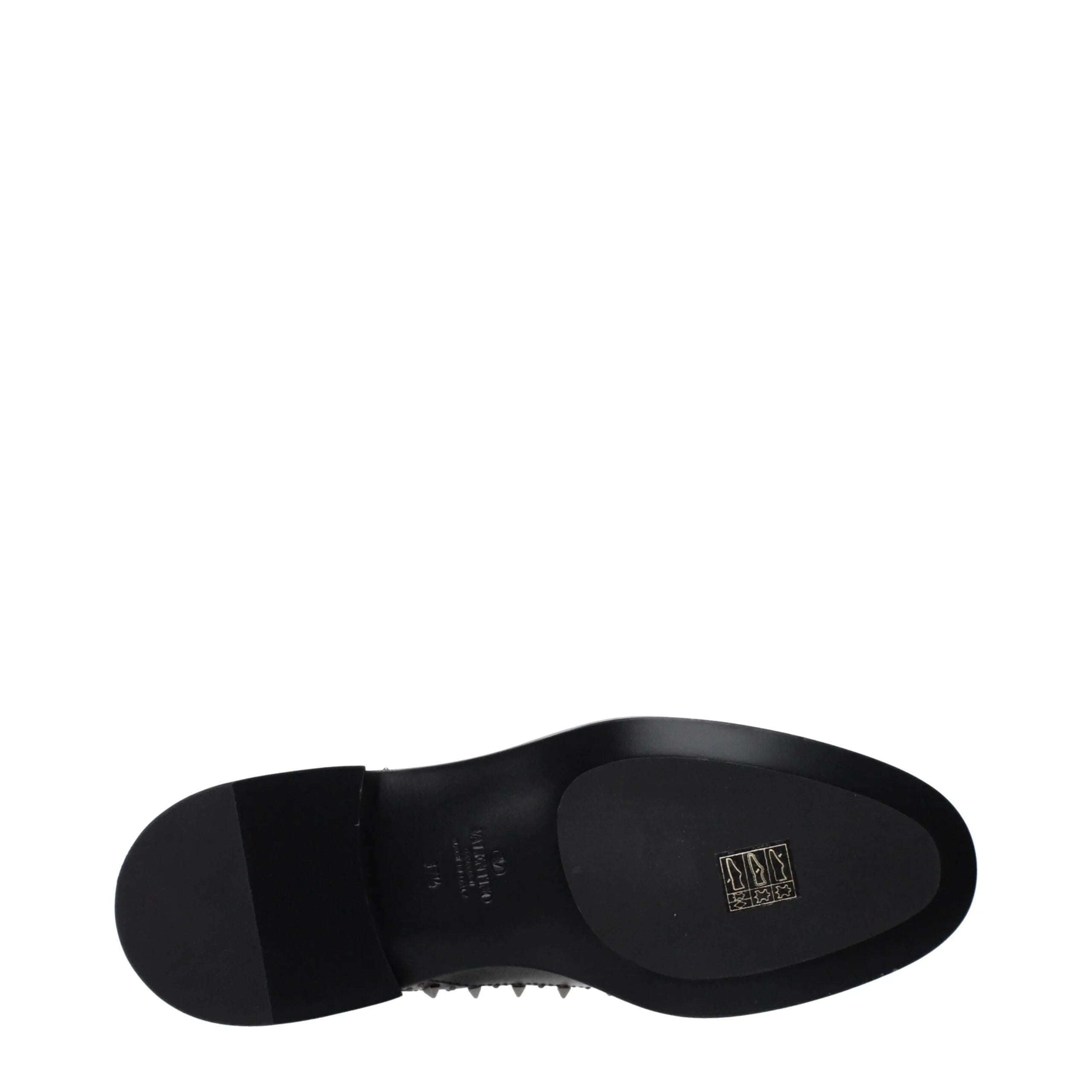 Valentino Garavani Black Leather Oxfords And Derbies