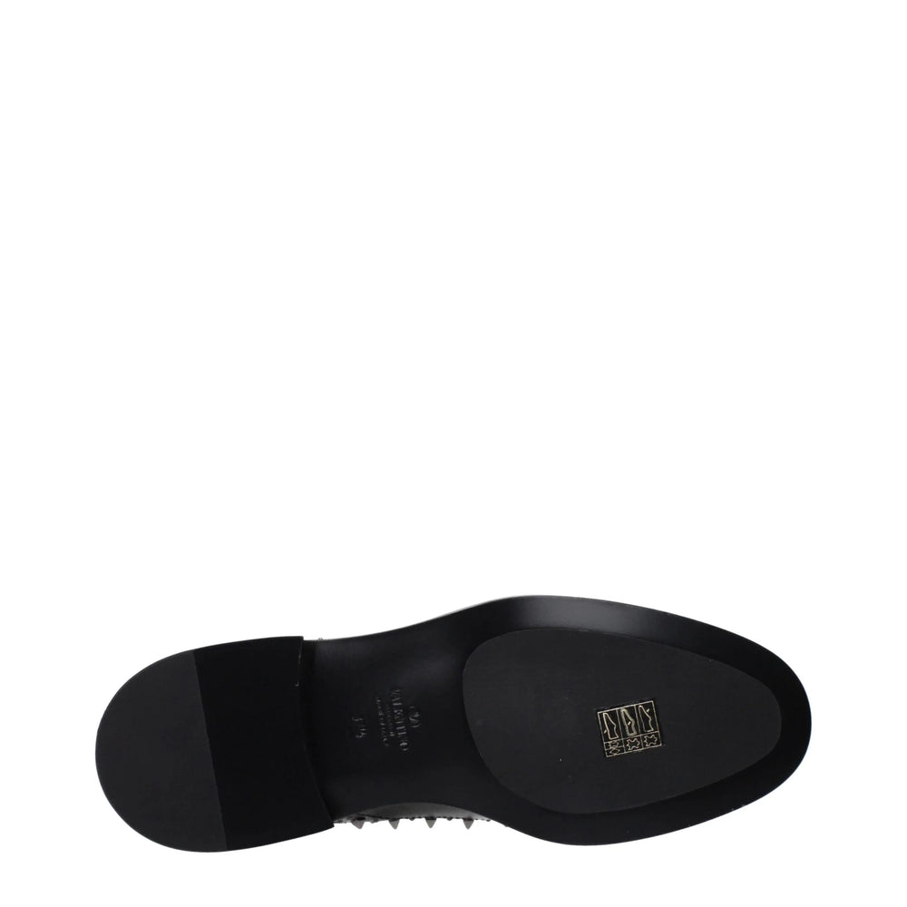 Valentino Garavani Black Leather Oxfords And Derbies - EU38/US8