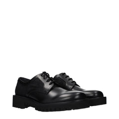 Valentino Garavani Black Leather Oxfords And Derbies - EU40/US7