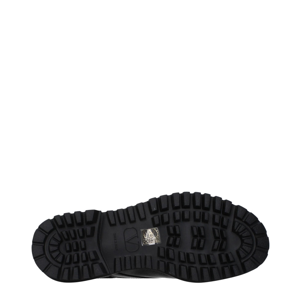 Valentino Garavani Black Leather Oxfords And Derbies - EU40/US7