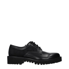 Valentino Garavani Black Leather Oxfords And Derbies - EU40/US7