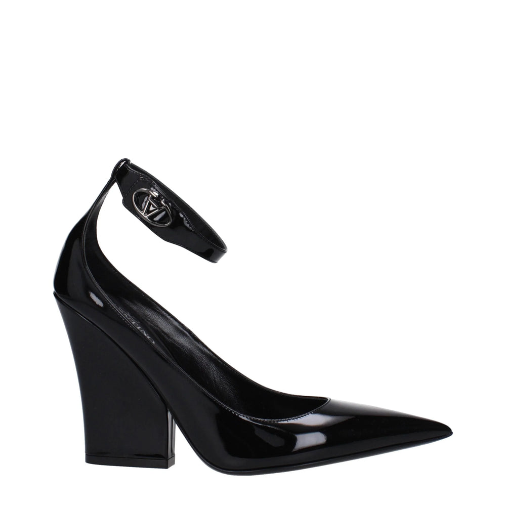 Valentino Garavani Black Leather Platforms Pumps - EU39/US9