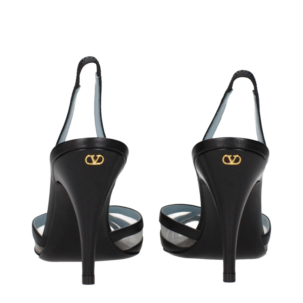 Valentino Garavani Black Leather Pumps