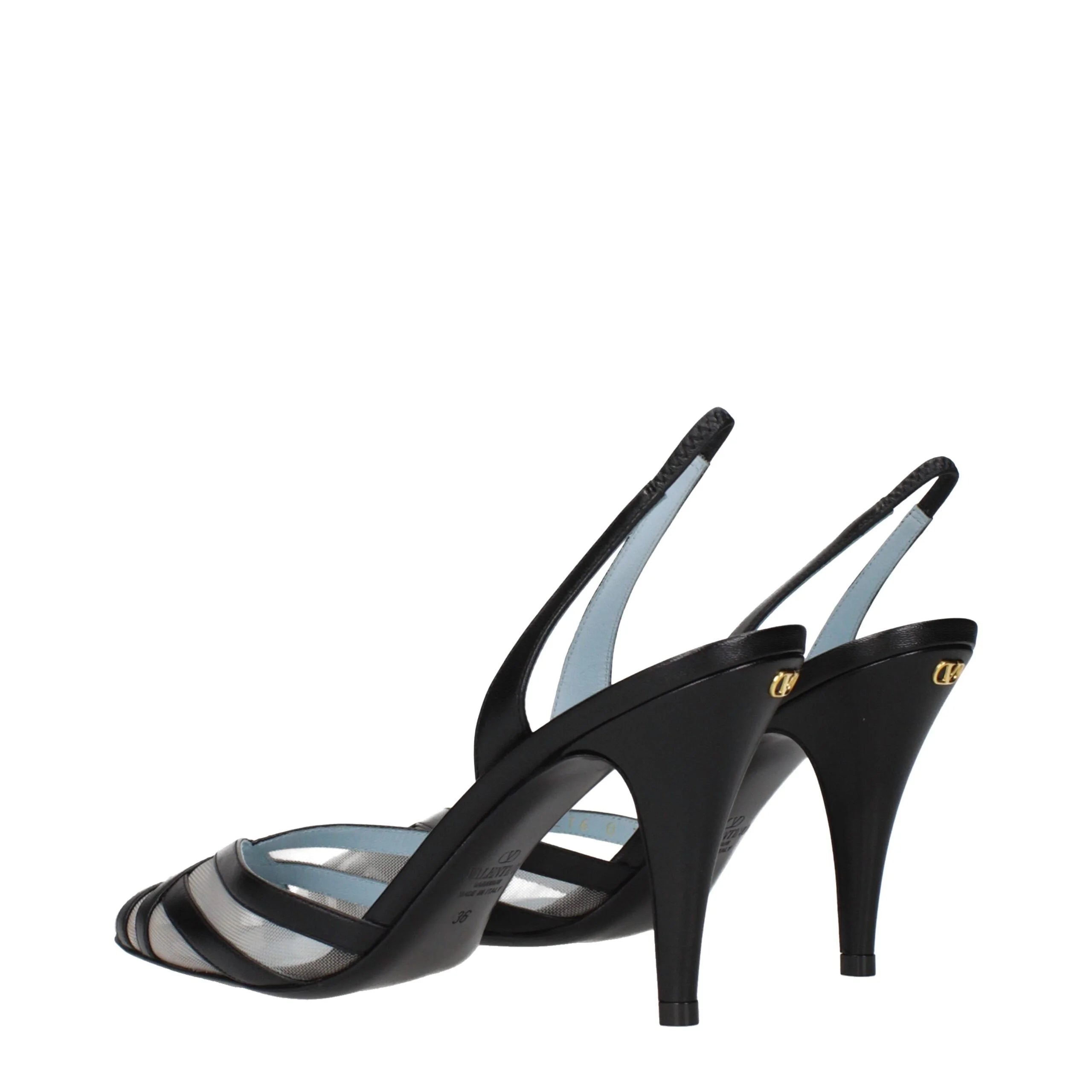 Valentino Garavani Black Leather Pumps