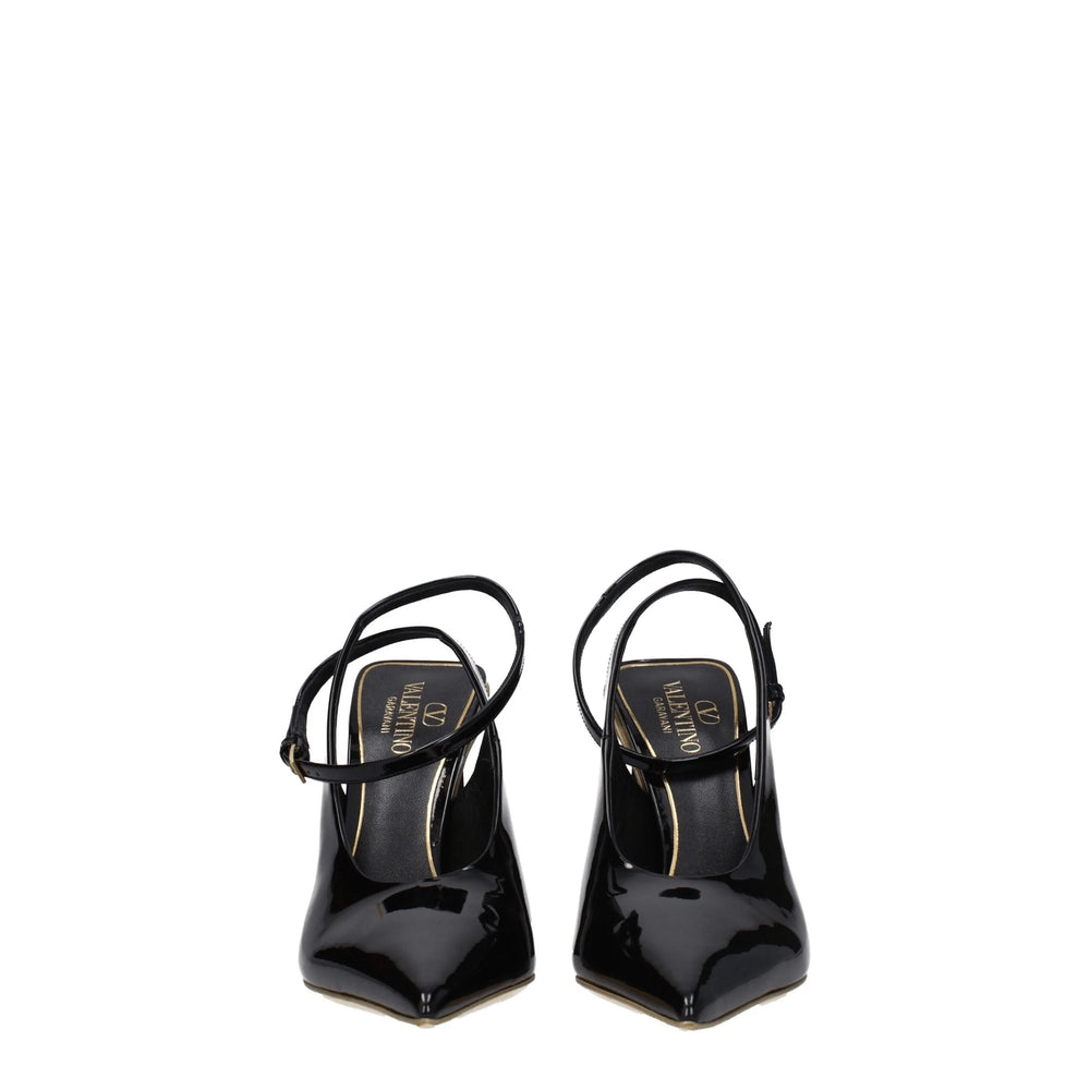 Valentino Garavani Black Leather Sandals - Sandals