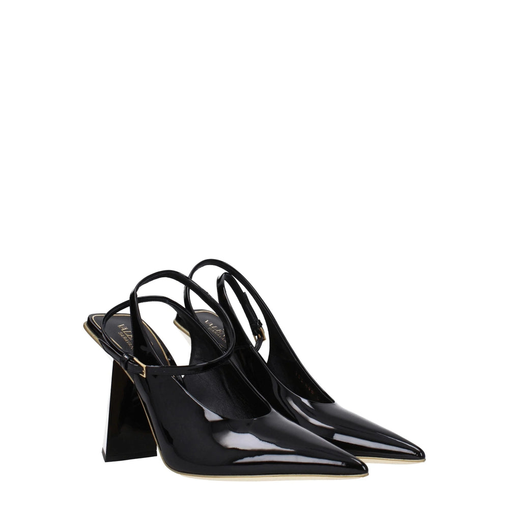 Valentino Garavani Black Leather Sandals - Sandals