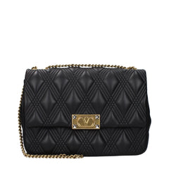 Valentino Garavani Black Leather Shoulder Bag
