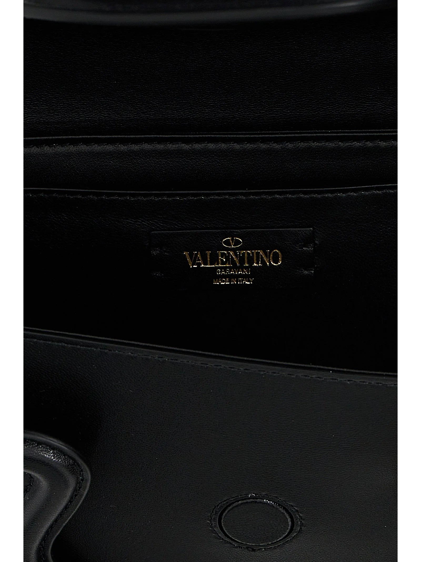 Valentino Garavani Black Leather Shoulder Bag