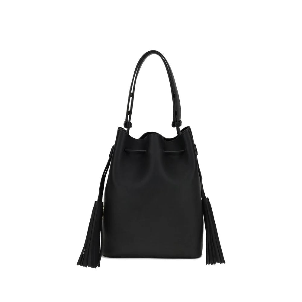 Valentino Garavani Black Leather Shoulder Bag - Shoulder Bags