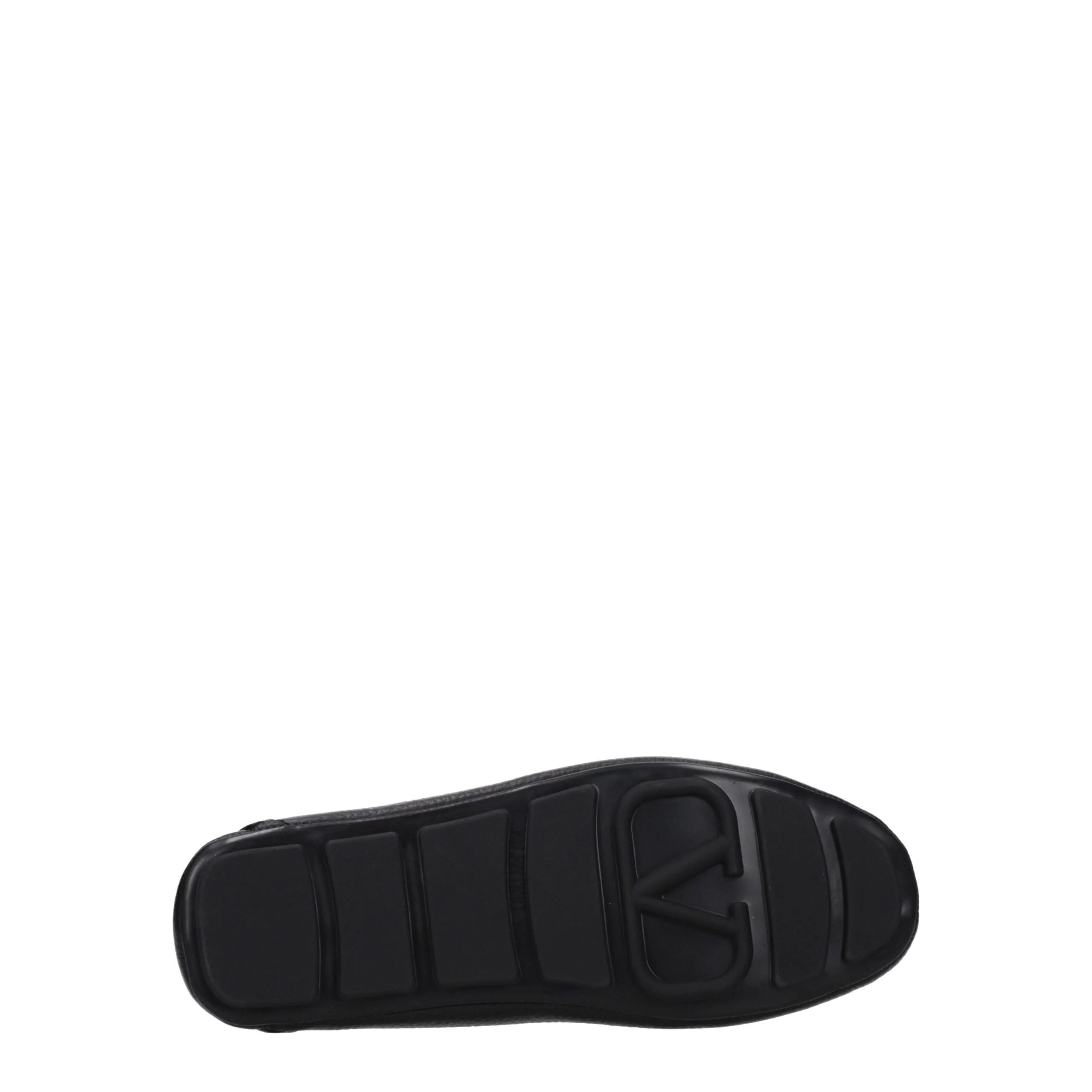 Valentino Garavani Black Leather Slip-On Loafers