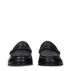 Valentino Garavani Black Leather Slip-On Loafers