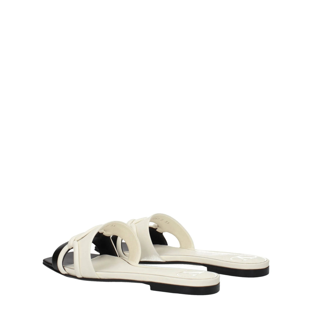 Valentino Garavani Black Leather Slippers Sandals - Sandals