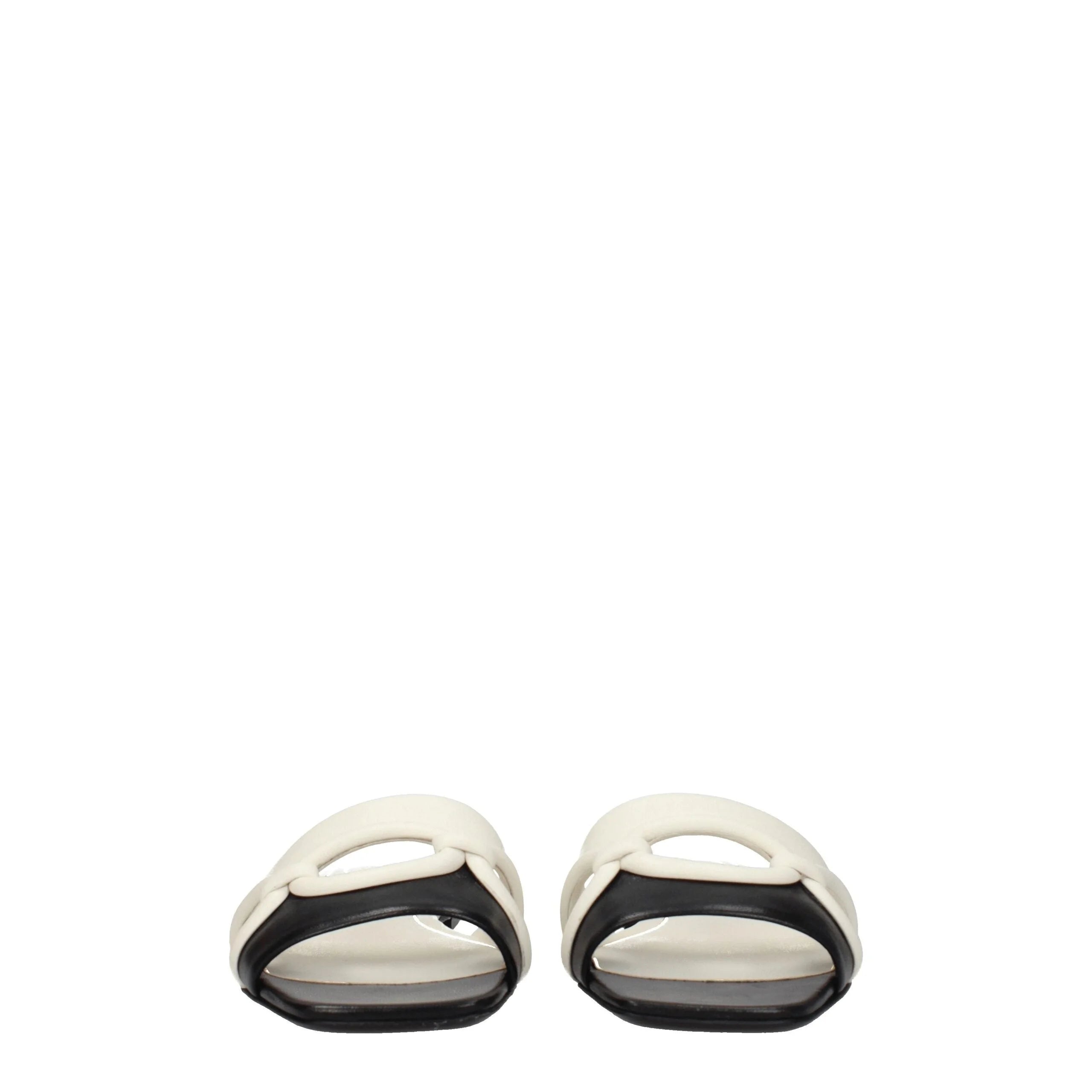 Valentino Garavani Black Leather Slippers Sandals