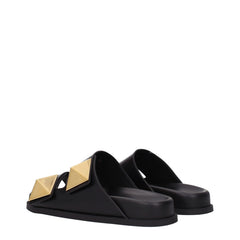 Valentino Garavani Schwarze Ledersandalen - EU36/US6