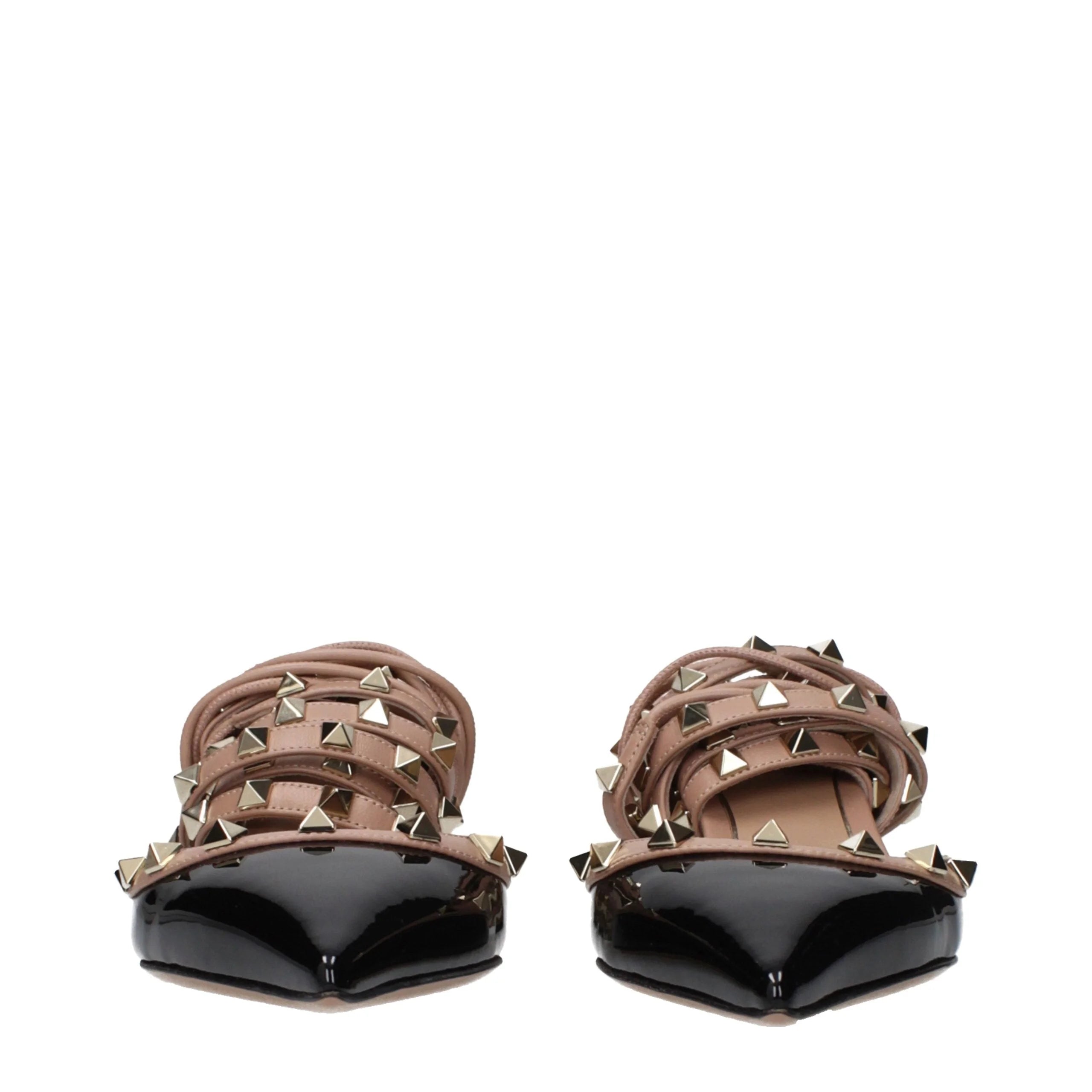 Valentino Garavani Black Leather Strap-On Sandals - EU36/US6