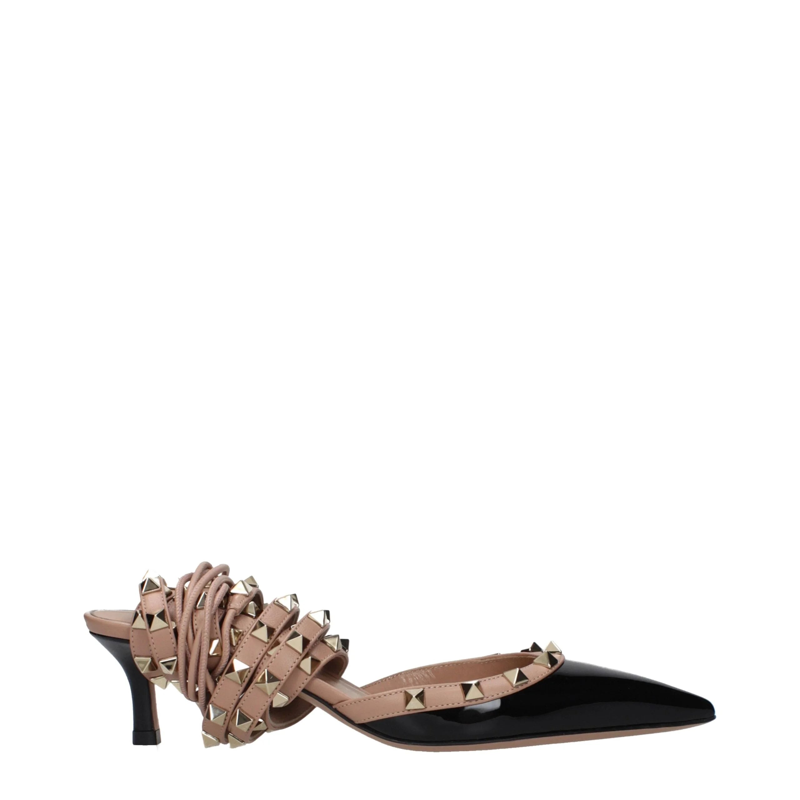 Valentino Garavani Black Leather Strap-On Sandals - EU36/US6