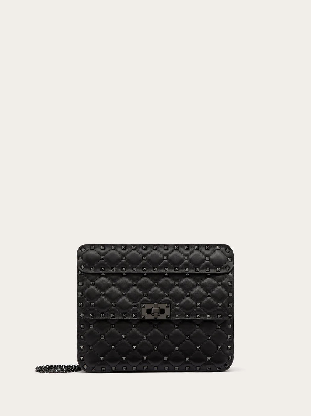 Valentino Garavani Black Nappa Leather Medium Rockstudt Spike Bag - Shoulder Bags