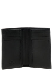 Valentino Garavani Black Ostrich Skin Cardholder