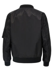 Valentino Garavani Black Polyamide Bomber - 48 | M