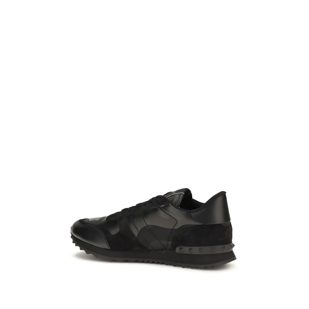 Valentino Garavani Black Polyester Athletic Sneakers