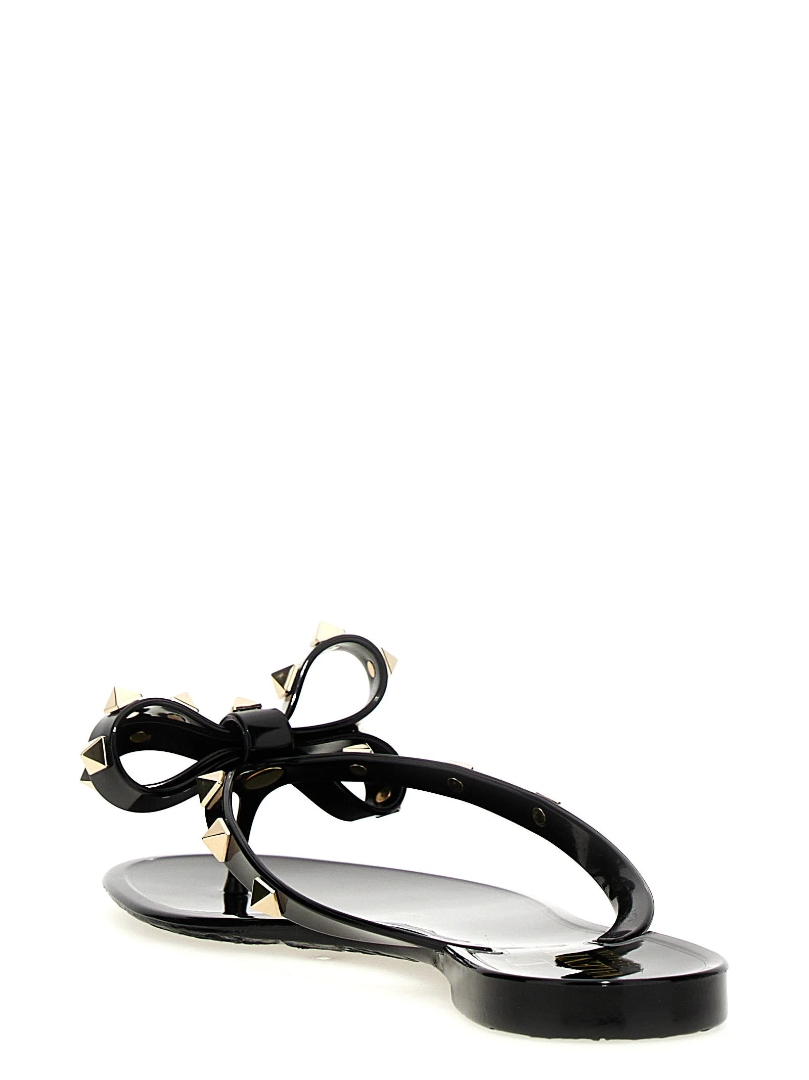 Valentino Garavani Black PVC Slides - EU40/US10