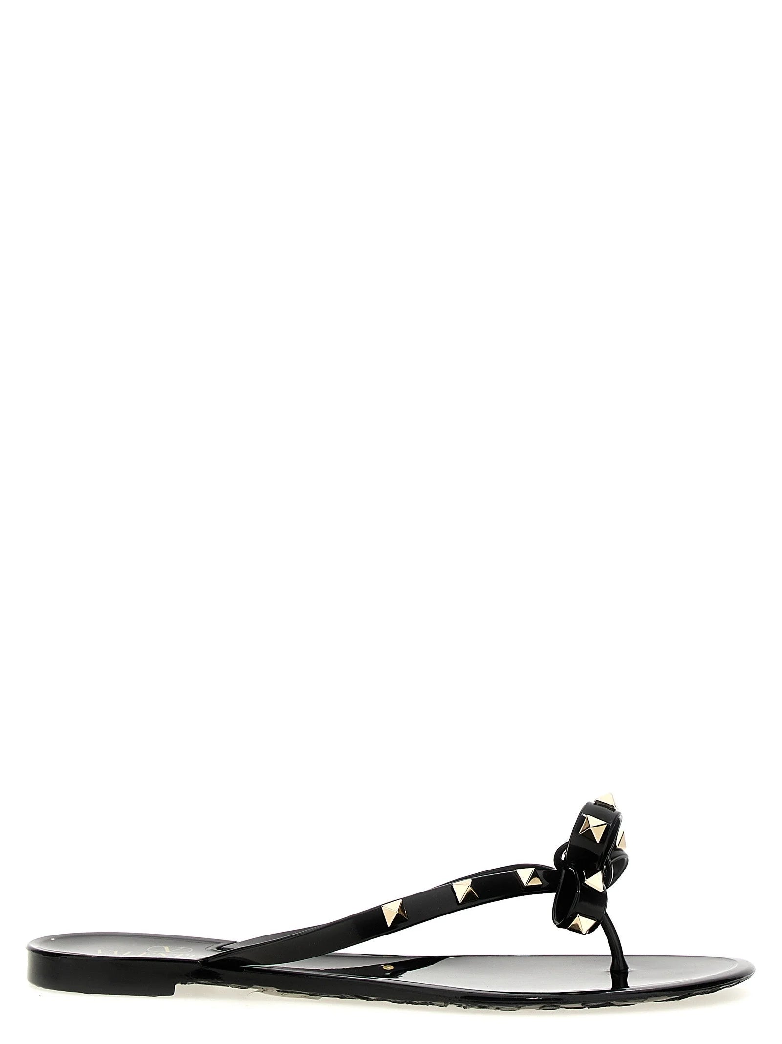 Valentino Garavani Black PVC Slides - EU40/US10