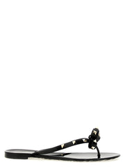 Valentino Garavani Black PVC Slides - EU40/US10