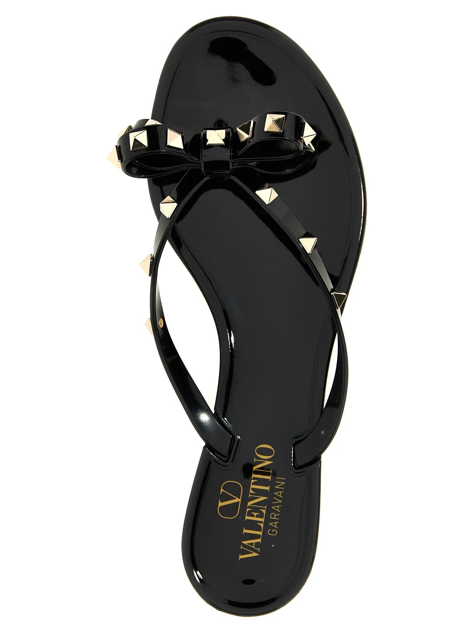 Valentino Garavani Black PVC Slides - EU40/US10