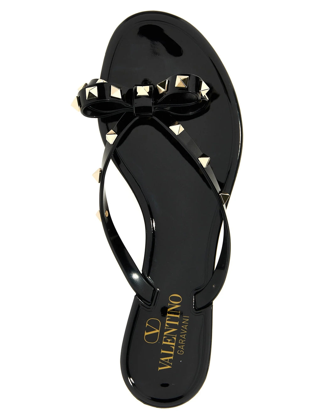 Valentino Garavani Black PVC Slides - EU40/US10