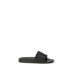 Valentino Garavani Black Rubber Sandals