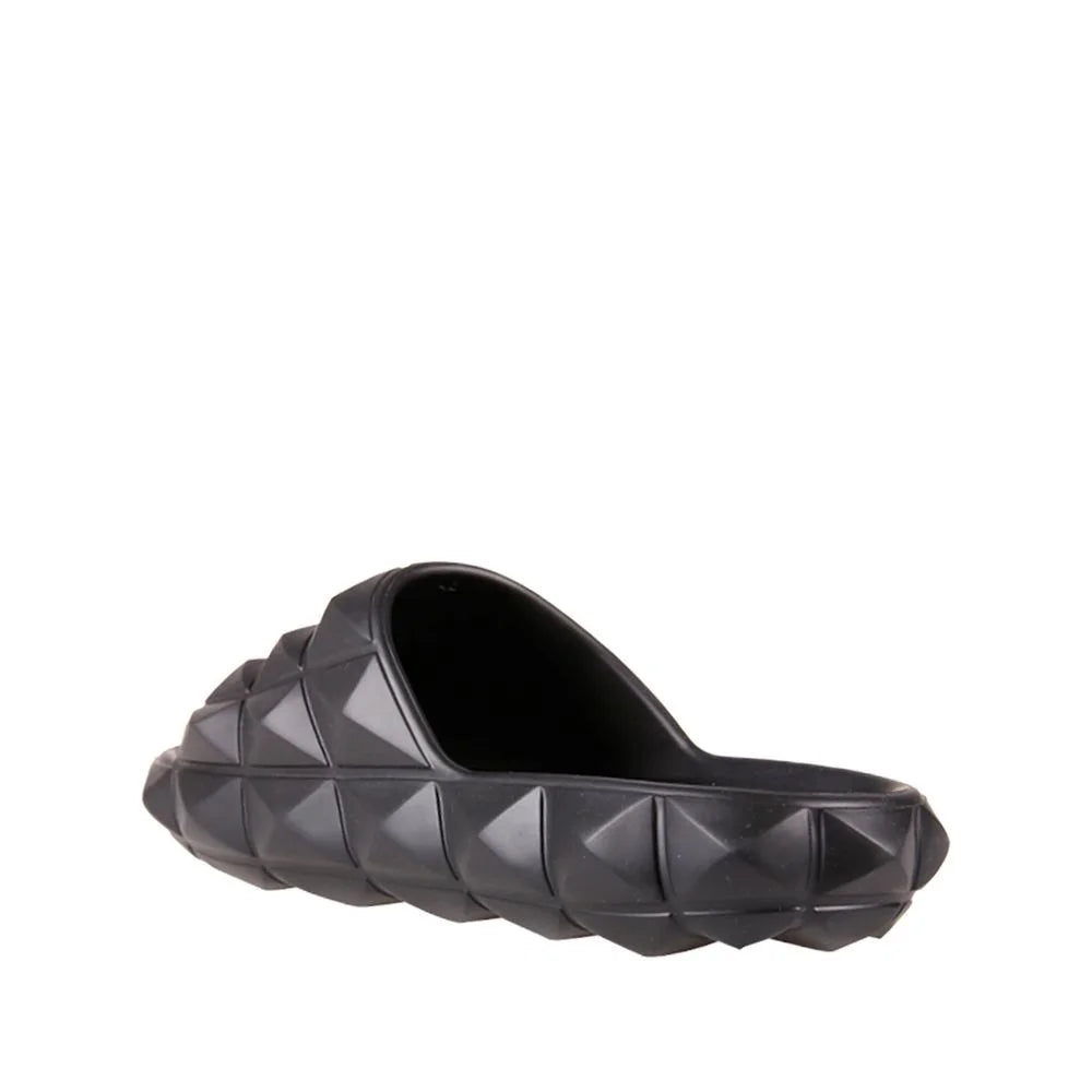 Valentino Garavani Black Rubber Slippers - EU40/US7