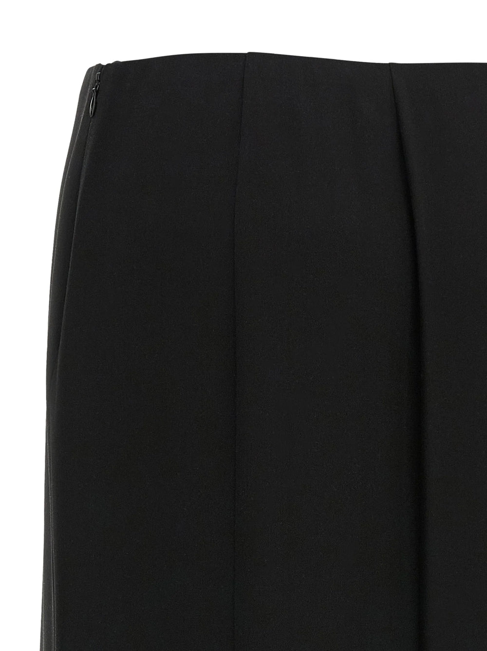 Valentino Garavani Black Silk Midi Skirt