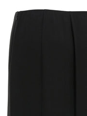 Valentino Garavani Black Silk Midi Skirt
