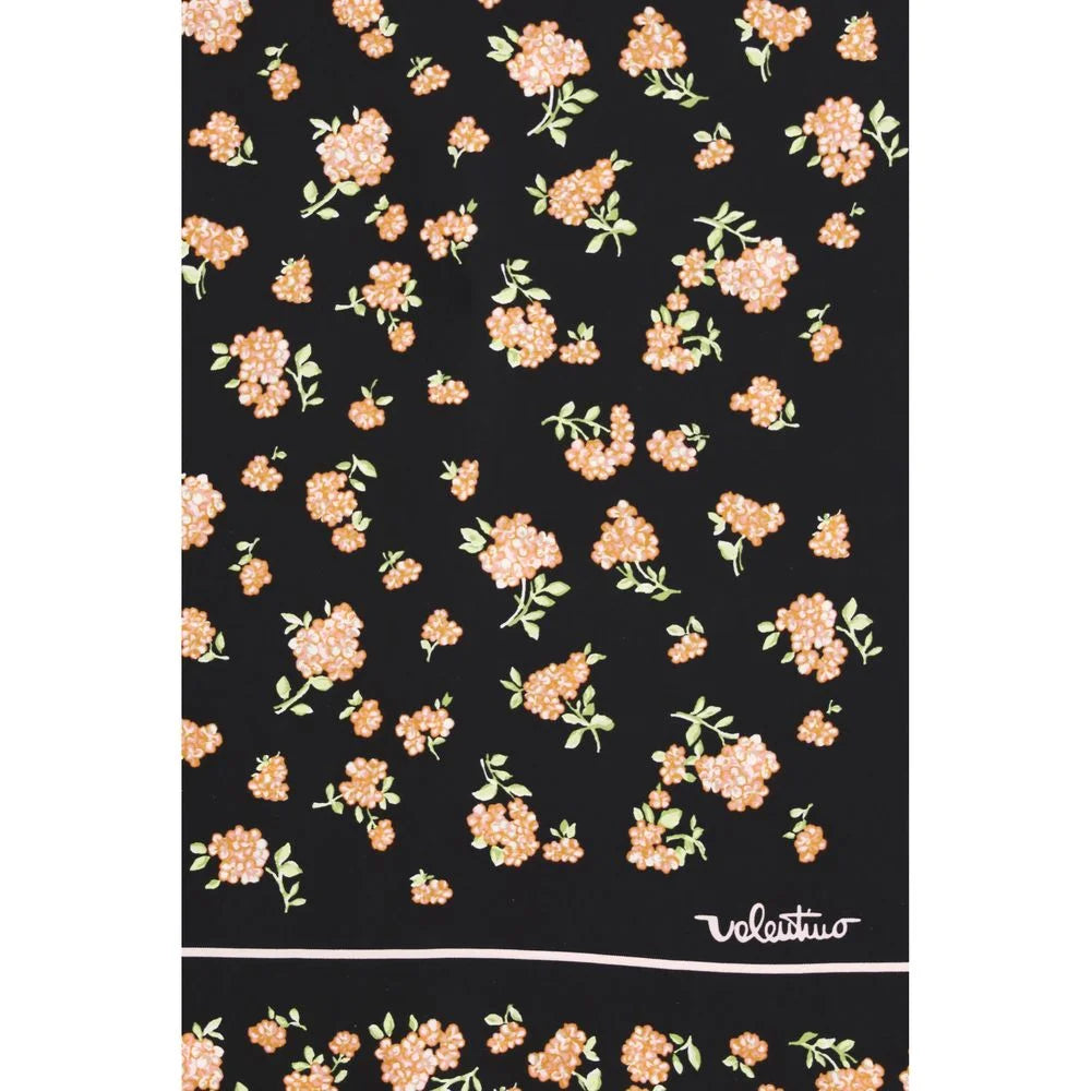 Cachecol de seda preto Valentino Garavani